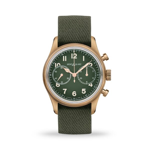 Montblanc 1858 Automatic Chronograph Limited Edition 42mm Khaki Green Nato | Model# 119908