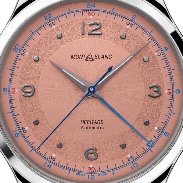 Montblanc Heritage GMT Salmon-coloured Dial 40mm Grey Leather | 119950
