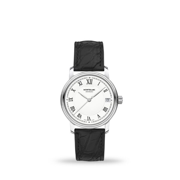 Montblanc Tradition Automatic Silver-White Dial 32mm Black Leather | Model: 124782
