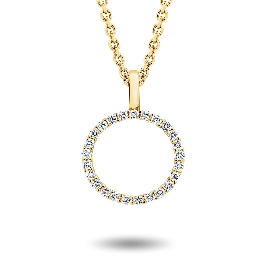 Diamond Eternity Pendant in Yellow Gold