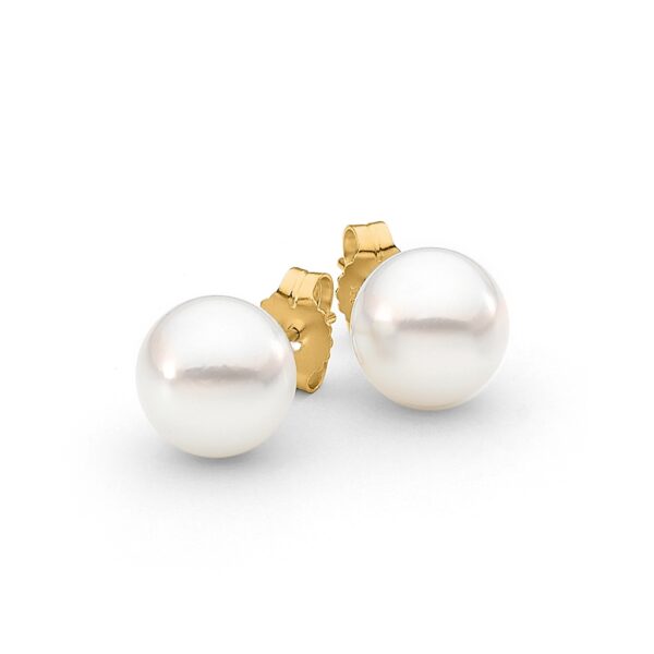 Allure South Sea Pearl Classic Stud Earrings Yellow Gold | E04Y08W