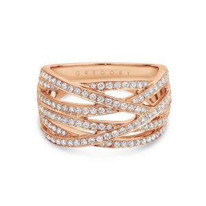 Grand Fancy Crossover Diamond Dress Ring - TR3235-0-RG