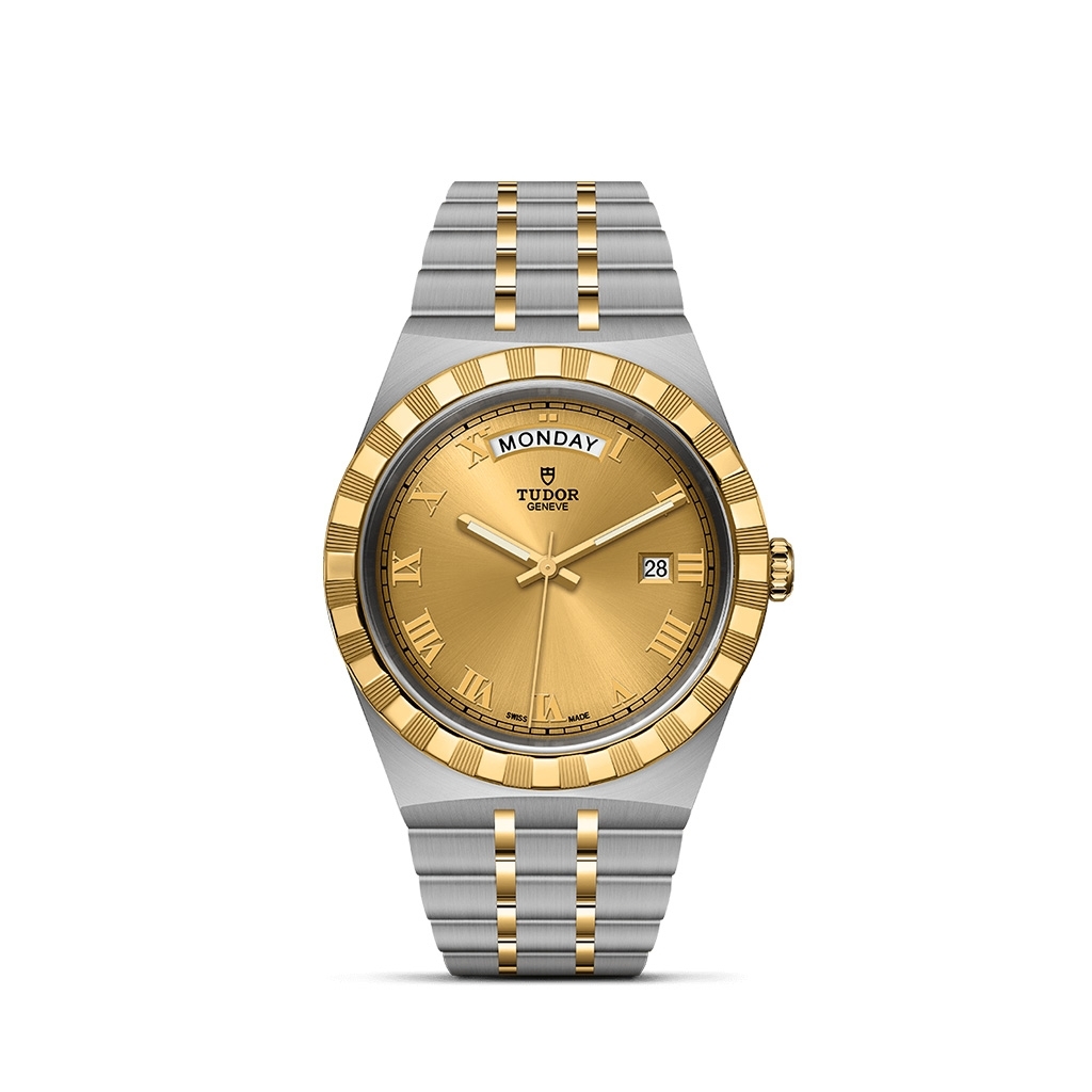 Tudor Royal Steel and Gold Automatic Champagne Dial 41mm Bracelet
