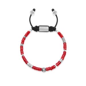 Nialaya The Heishi Bead Collection - Red and Silver MB4_010