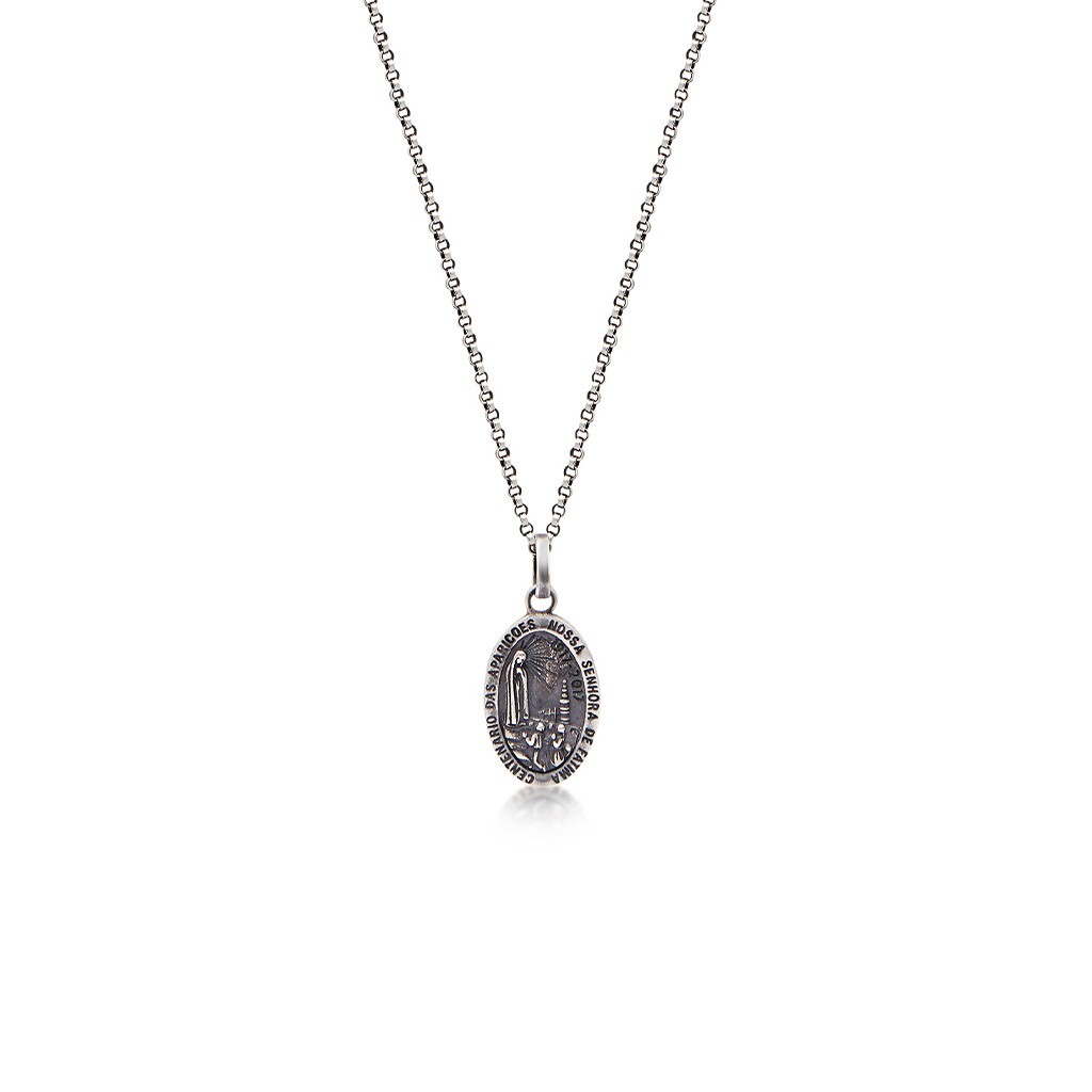 Nialaya Men&#8217;s Necklace with Lady Of Fatima Amulet