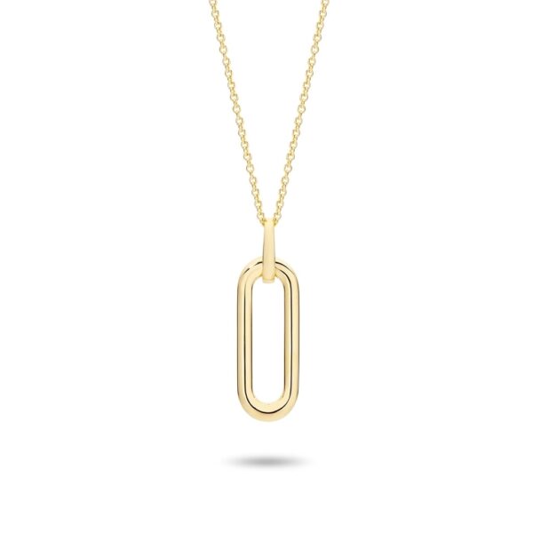 Gregory Chic Oval Link Plain Gold Drop Pendant | 201059 YG