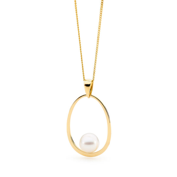 Allure South Sea Pearl Looped Oval Pendant | Model: P161Y10W