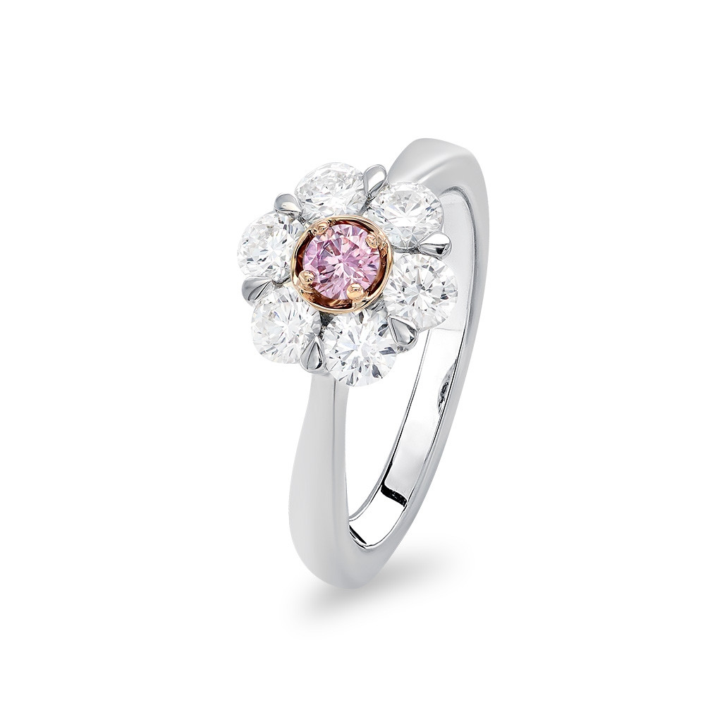 Kimberley White &#038; Argyle Pink Peony Grand Ring