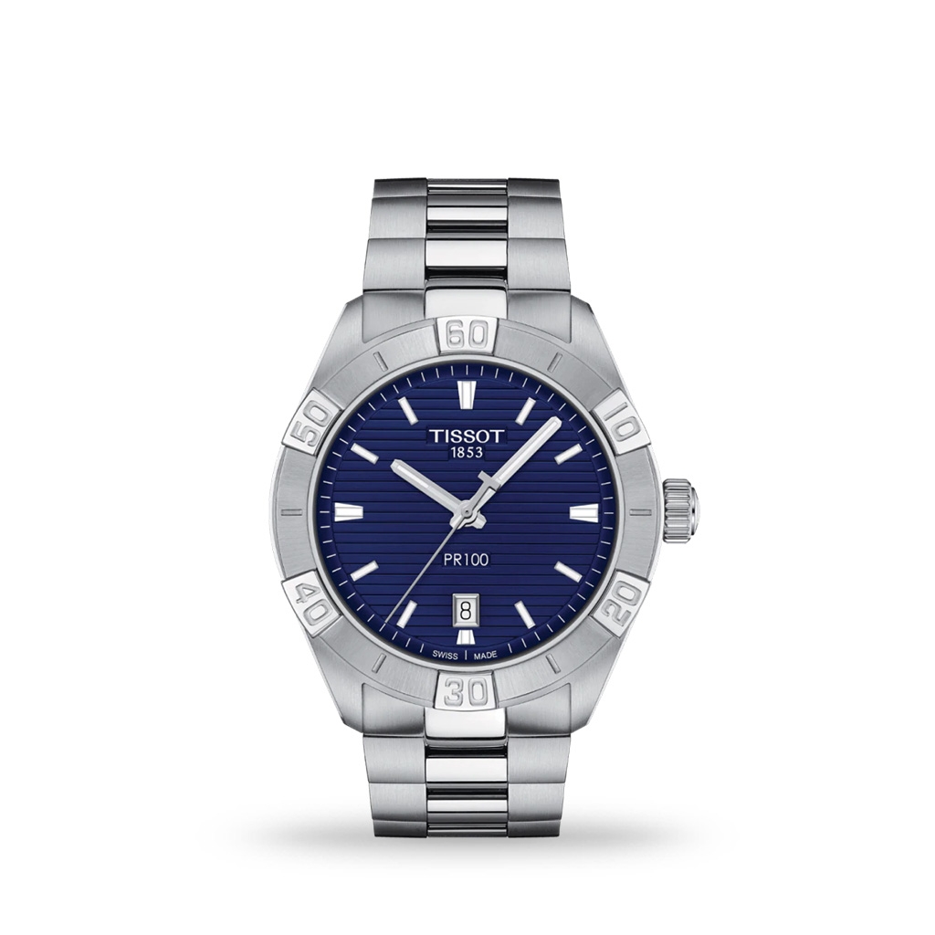 Tissot T-Classic PR 100 Sport Gent Blue Dial 42mm Bracelet