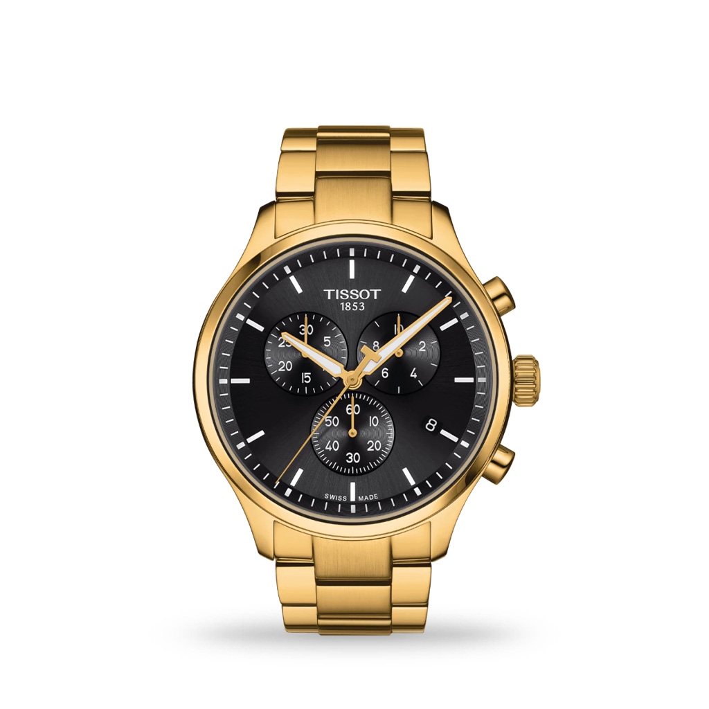 Tissot T-Sport Chrono XL Classic Quartz 45mm Yellow Gold PVD Stainless Steel Bracelet