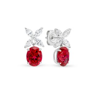 Leyla Rose Penelope Ruby Red Cubic Zirconia Earrings LR-ED75 Earrings