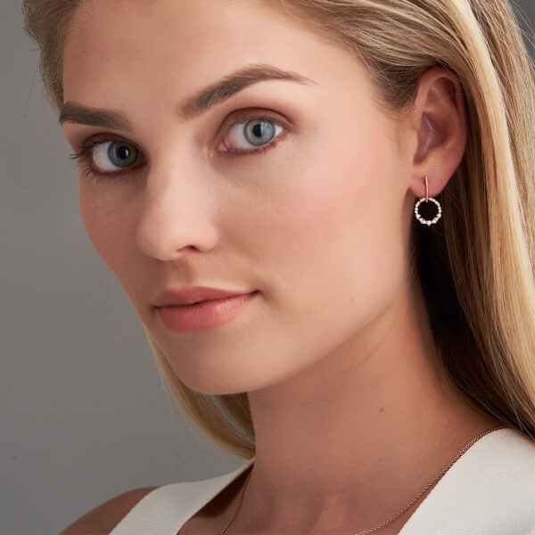 rose gold circle earrings
