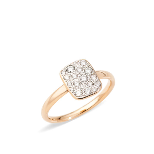 Pomellato Sabbia Champagne Diamond Pave Dress Ring PAB9032_O7000_DB000