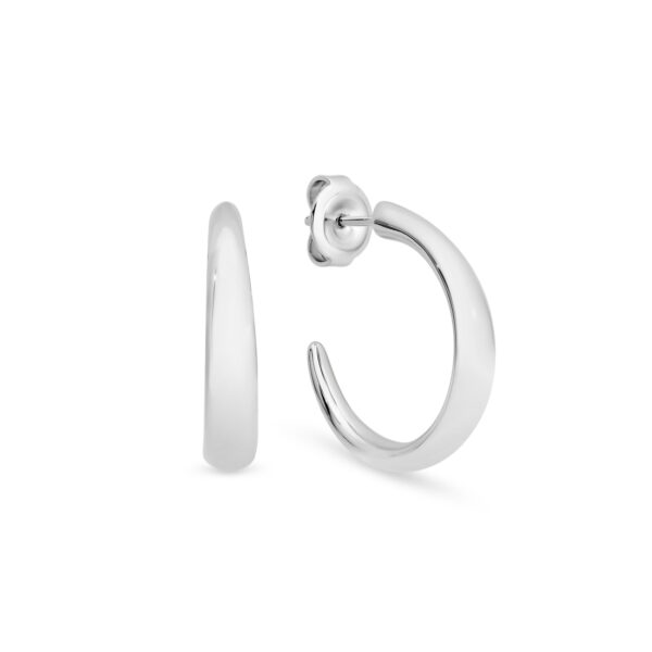 Felicia Silver Hoop Earrings - Medium | LRG-EH10