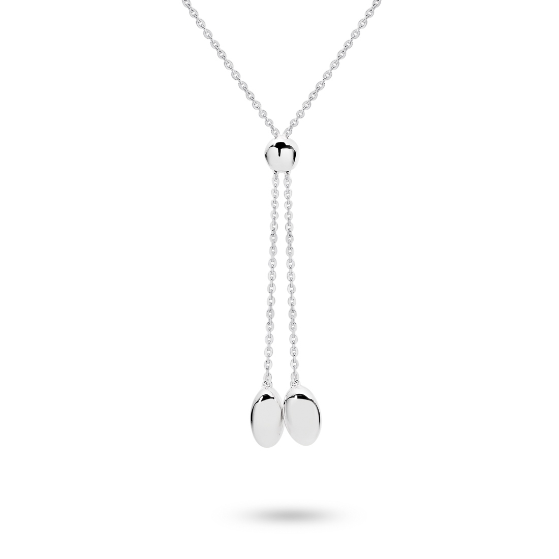 Bella Silver Twin Lariat Necklace | LRG-N1