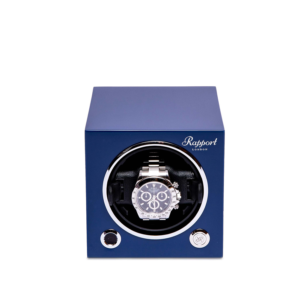 Rapport Evolution MKIII Single Watch Winder (Admiral Blue)