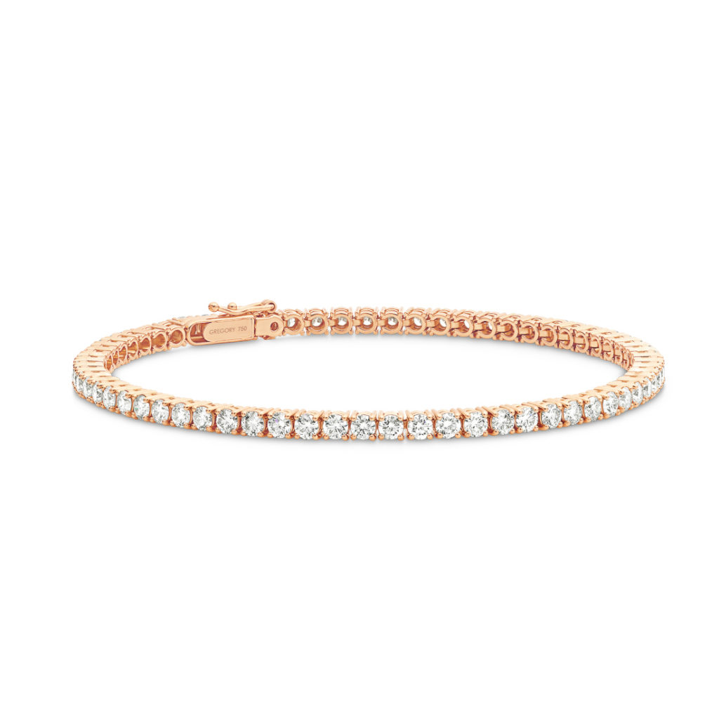Rose Gold Diamond Tennis Bracelet 2ct 6ct options TTTB00 YG