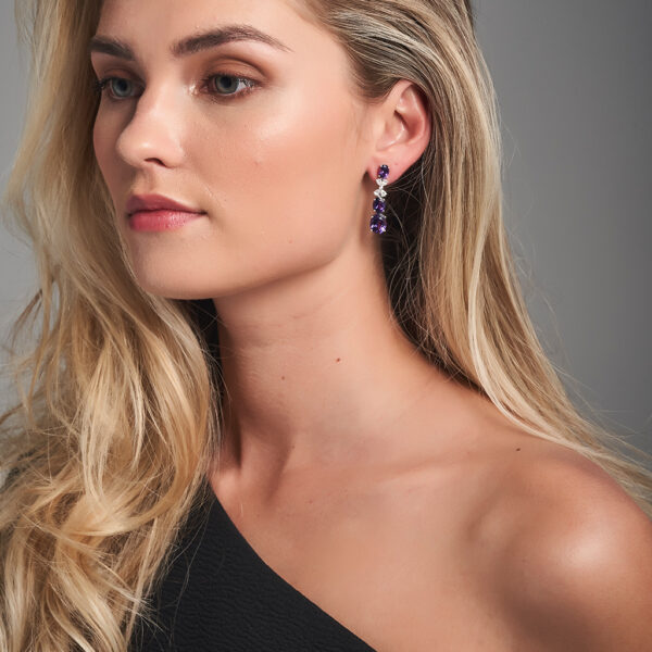 womens amethyst earrings
