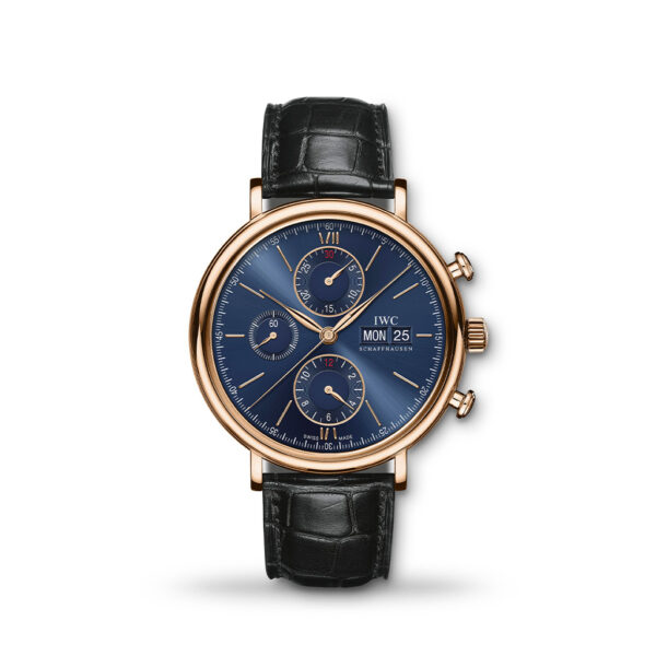 IWC Portofino Chronograph Blue Dial 42mm Leather IW391035