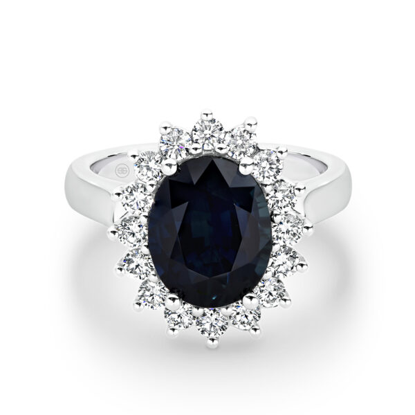 Icon Sapphire and Diamond Cluster Ring | E979