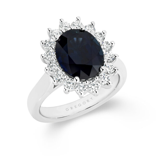 Icon Sapphire and Diamond Cluster Ring | E979