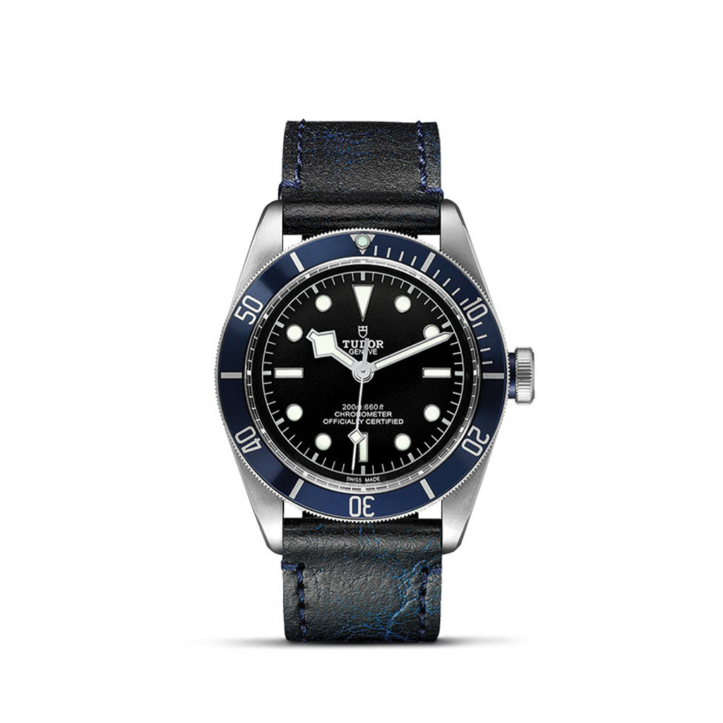 Tudor Black Bay 41mm Blue Aged Leather Strap