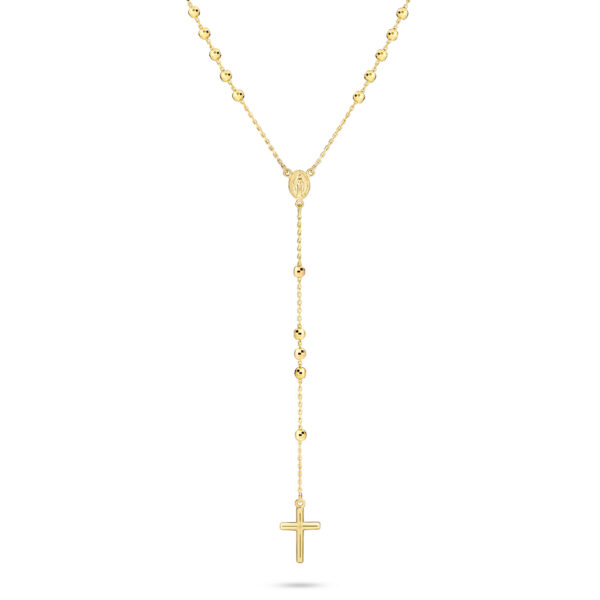 Faith Jewellery Collection Rosary Bead Necklace 18k Yellow Gold
