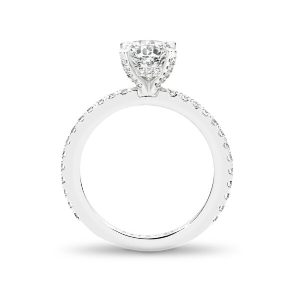 Round Brilliant Diamond Band Engagement Ring