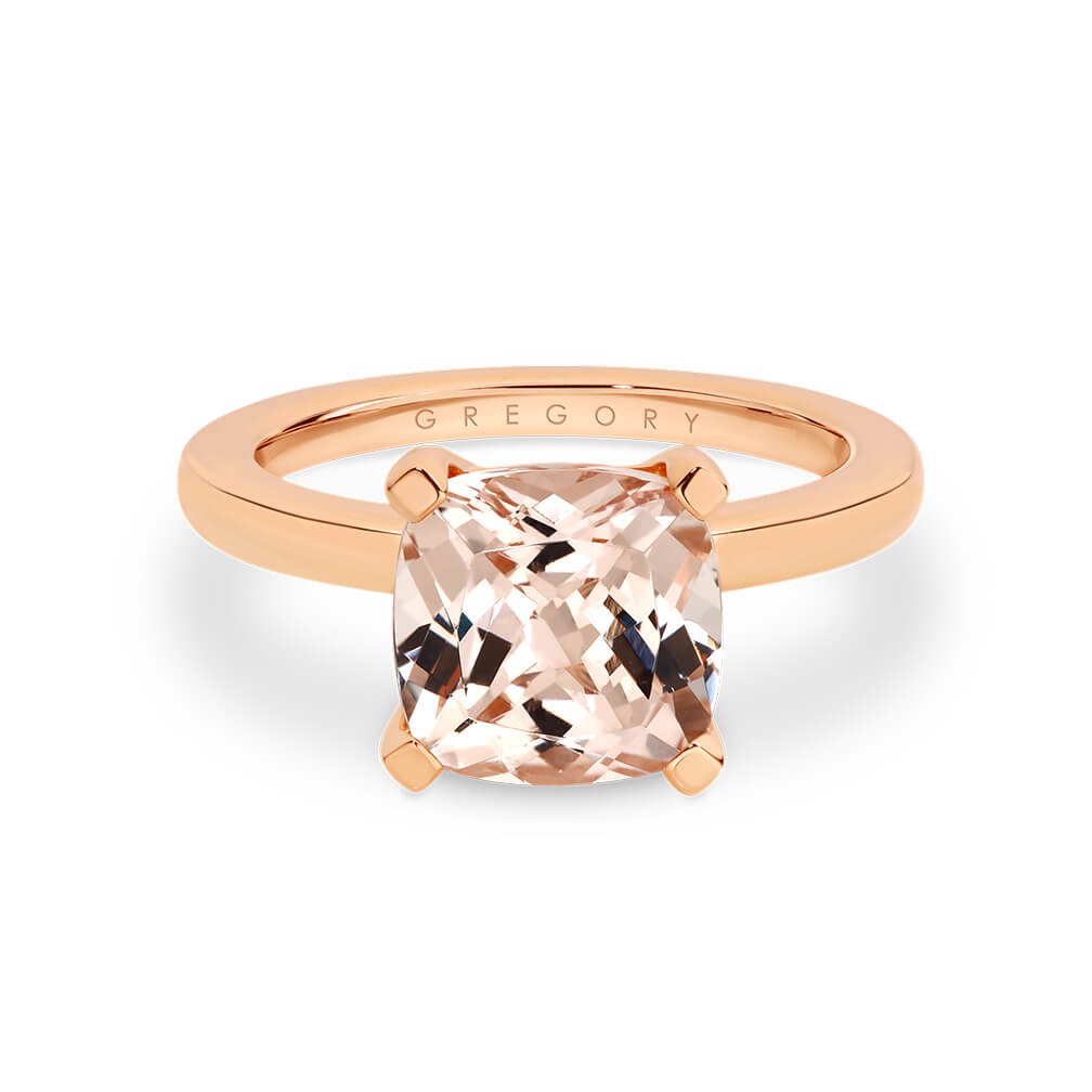 Timeless Solitaire Morganite Engagement Ring