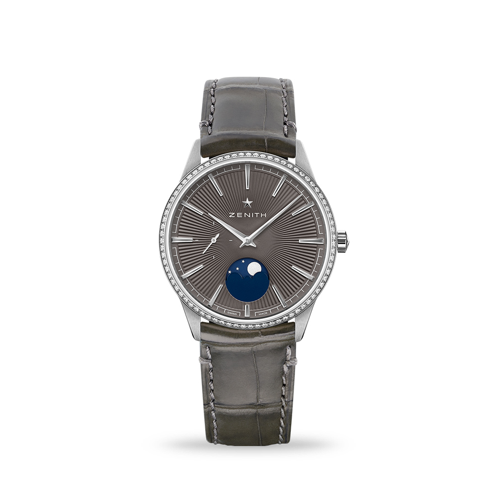 Zenith Elite Moonphase 36mm Leather Strap