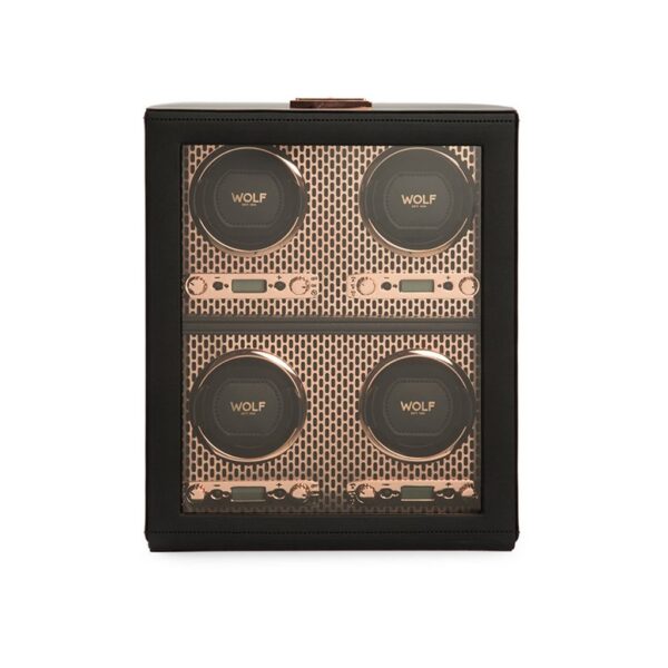 Wolf Accessories Axis 4 Piece Watch Winder, Copper
