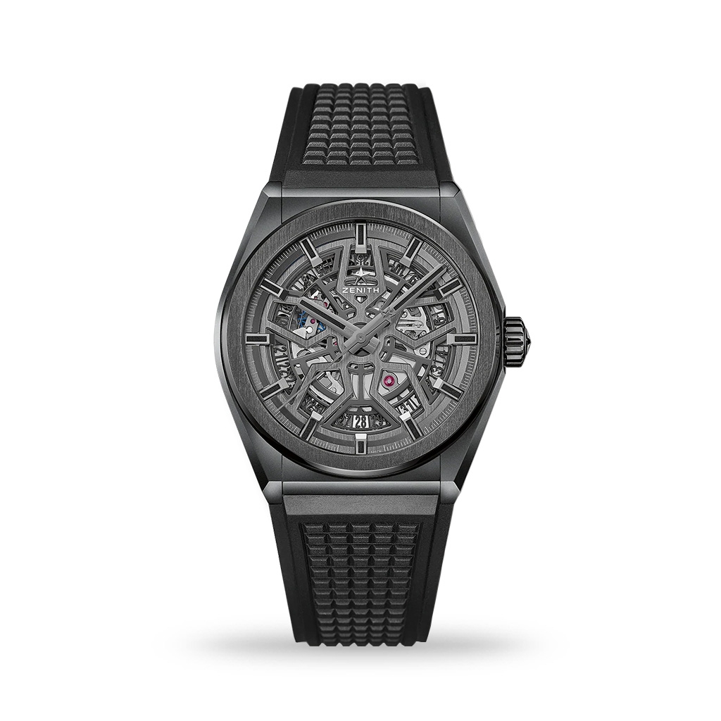 Zenith Defy Classic Skeleton Ceramic 41mm Black Rubber Strap