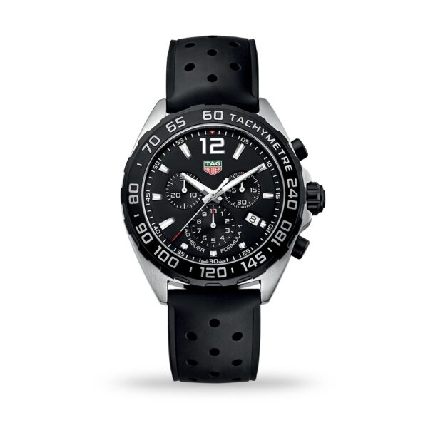 TAG Heuer Formula 1 Quartz, Black Dial, 43mm Rubber Strap | CAZ1010.FT8024