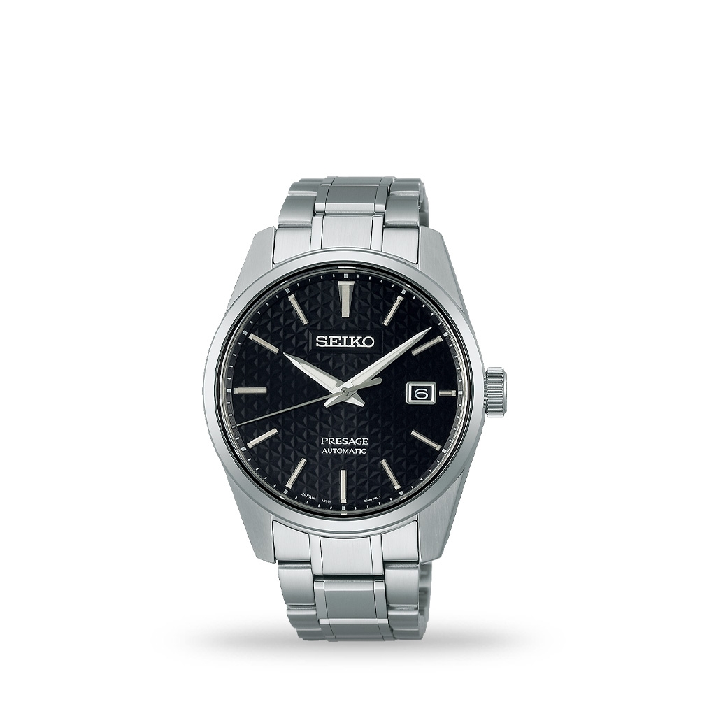 Seiko Presage Sharp Edge Automatic 39mm Black Dial Bracelet