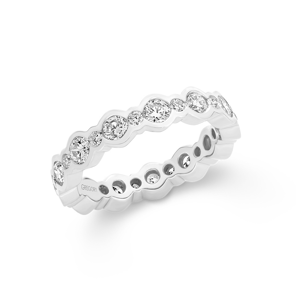 Round Brilliant Bezel Set Diamond Eternity Ring - Gregory Jewellers