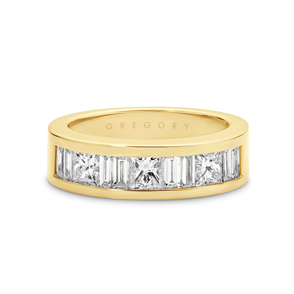 Princess & Baguette Channel Set Diamond Dress Ring