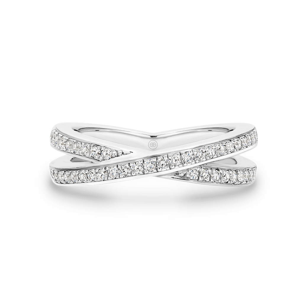 Split Pave Diamond Band