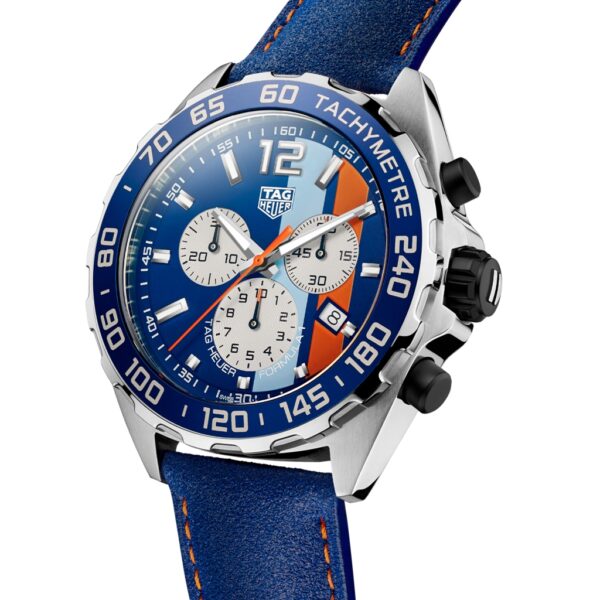 TAG Heuer Formula 1 Quartz Chronograph Blue Dial 43mm Leather Band | CAZ101N.FC8243