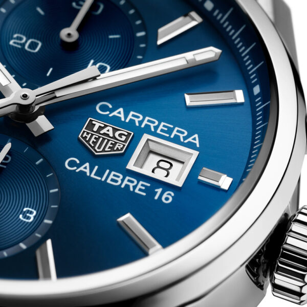TAG Heuer Carrera Automatic Chronograph Blue Dial 41mm Leather Band | CBK2112.FC6292