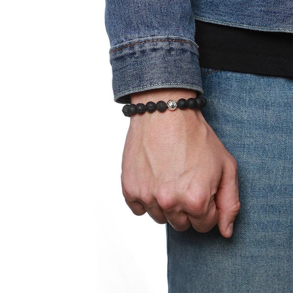 Mens onyx bead bracelet deals