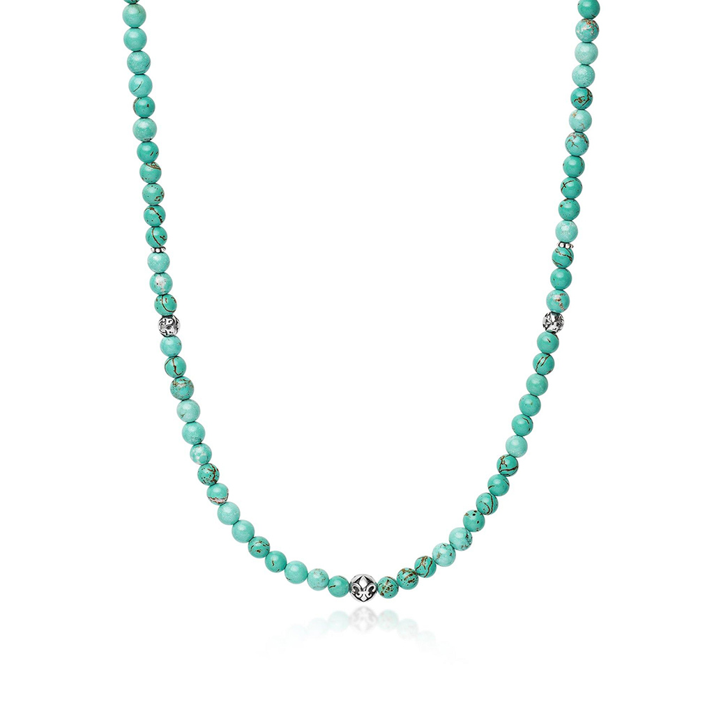 Nialaya Beaded Necklace with Turquoise