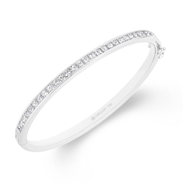 Gregory Jewellers Princess Cut Channel Set Diamond Bangle | P58