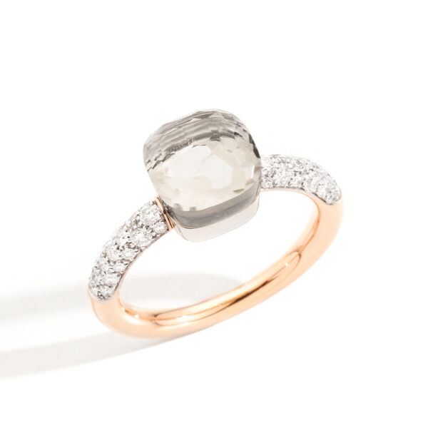 Pomellato Nudo Petit Diamonds & White Topaz Ring | PAB7040_O6WHR_DB0PA