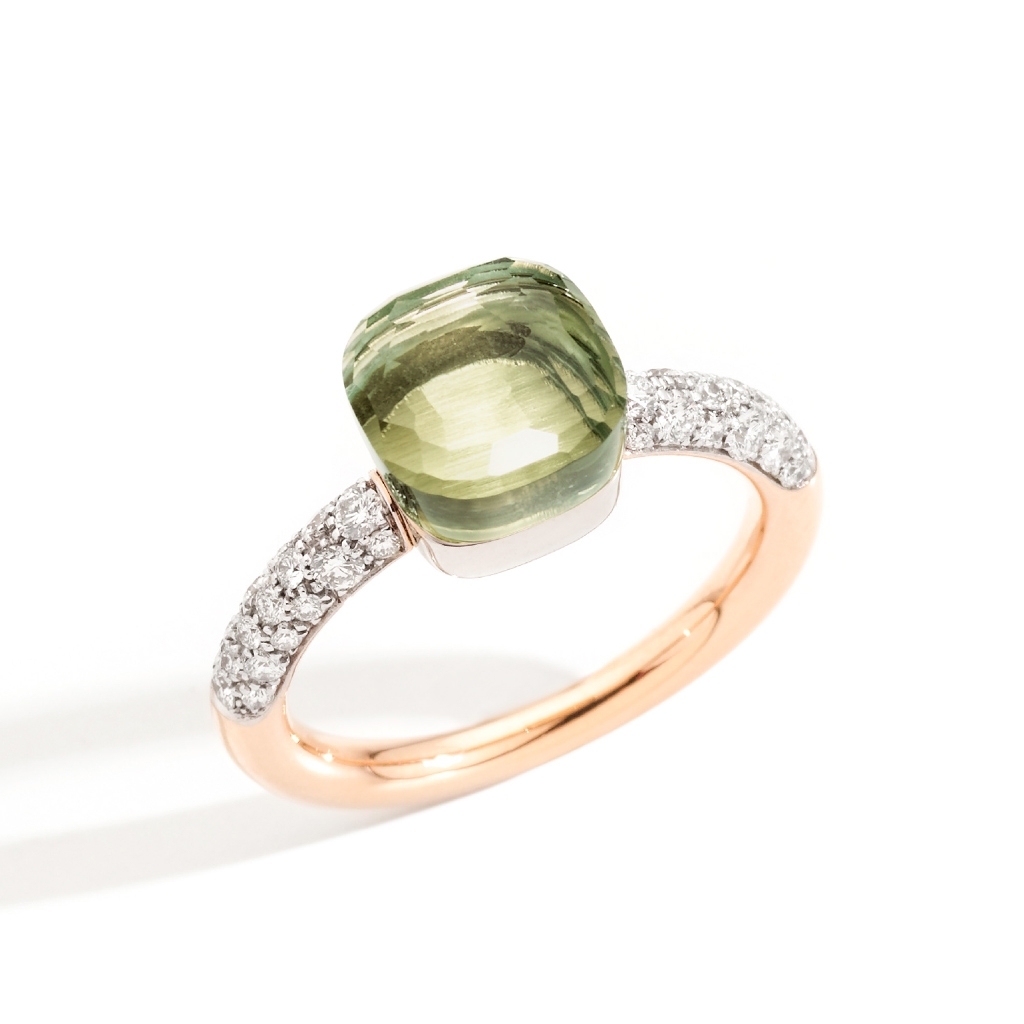 Pomellato Nudo Petit Diamonds & Prasiolite Ring