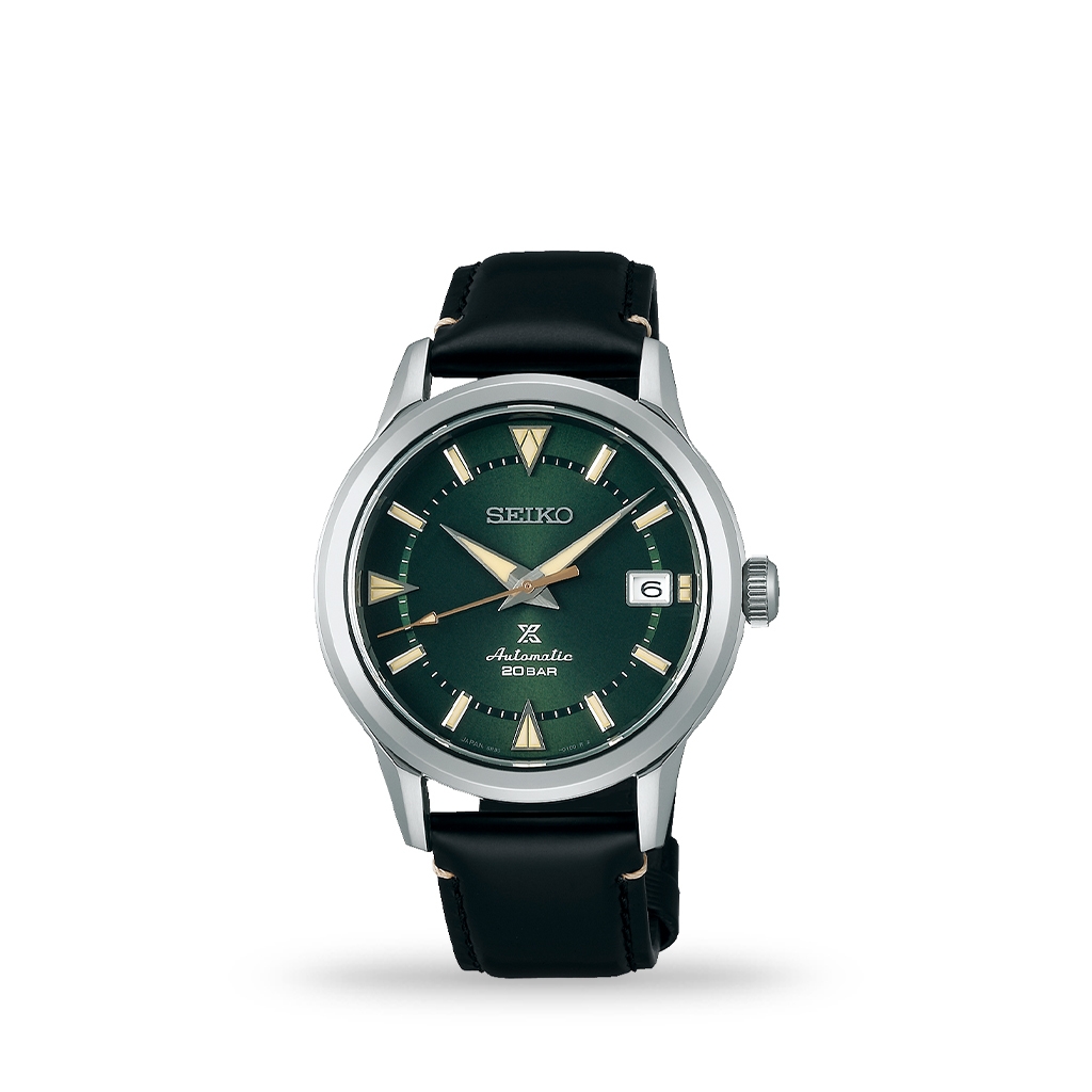 Seiko Prospex 1959 Alpinist Automatic 39mm Green Dial Leather Strap