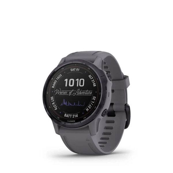 Garmin Fenix 6S Pro Solar Amethyst Steel 42mm Silicone Strap | 010-02409-16