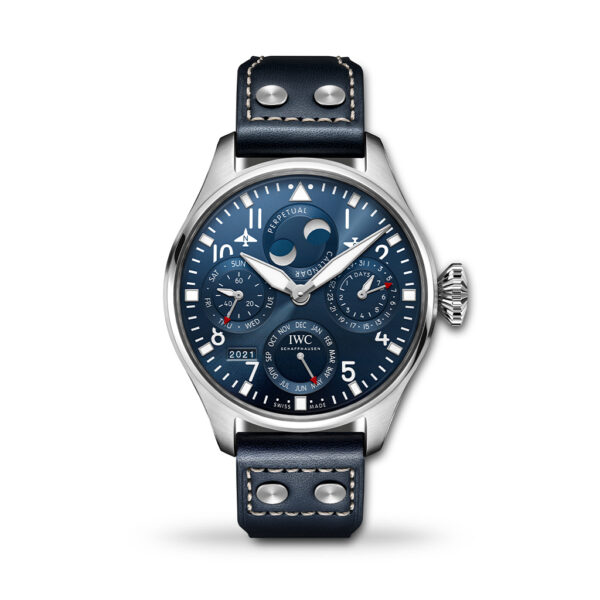 IWC Pilot's Perpetual Calendar Automatic Blue Dial 46mm Calfskin Strap | IW503605