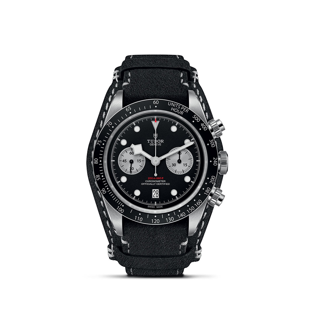 Tudor Black Bay Chrono Automatic 41mm Black Leather Strap