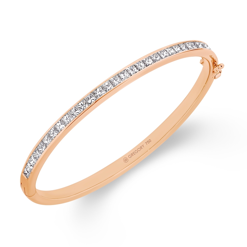 Princess cut on sale diamond bangle