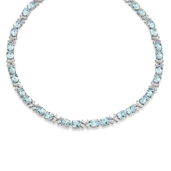 Blue Topaz & Diamond Cocktail Collier